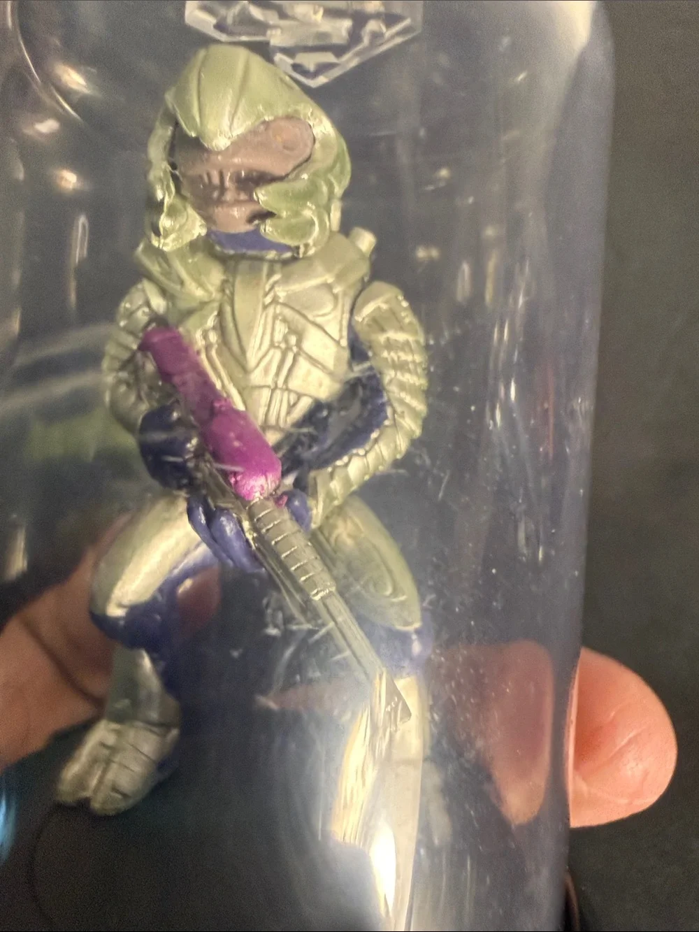 Halo Mini Figure Capsules with Blue, Green, Purple and Orange Figures